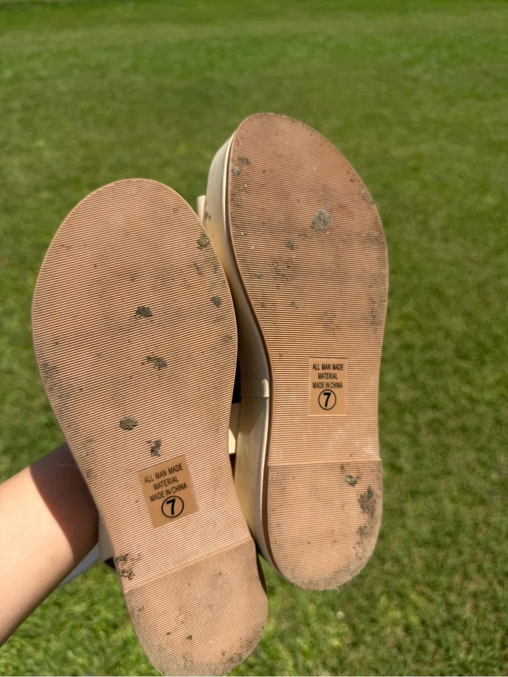 Soda Beige Platform Sandals – Women’s Size 7